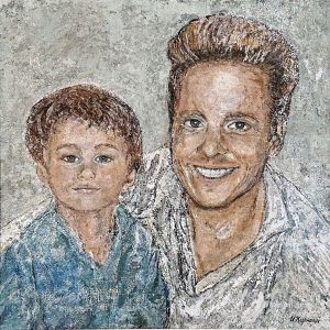 Father and son, 60x60 cm, 2019