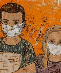 Isolation, Linoldruckfarben auf Papier, 20x30, 2021